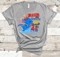 Dragon My Patriotic A** Through the 4th DTF Print #P01