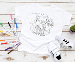 Patriotic 8" Youth Sized Coloring Screen Print