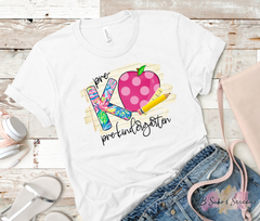 Pre-Kindergarten Preppy Floral with Pencil & Paper Sublimation Print