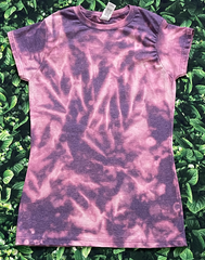 Gildan Soft Style Ladies Cut Heather Purple Bleached Shirt