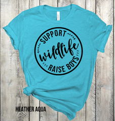 Support Wildlife Raise Boys Adult Sized Screen Print Transfers