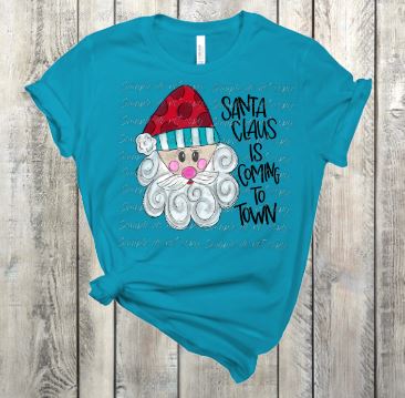 Santa Claus is Coming to Town Adult Screen Print