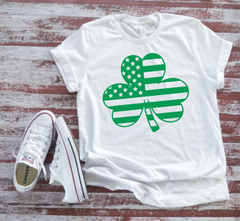 St. Patrick's Day Shamrock Flag Adult Sized Screen Print Transfers