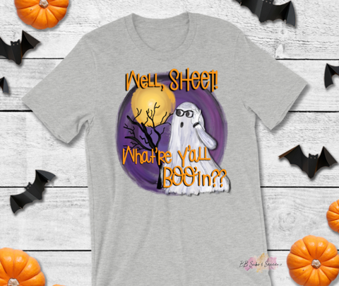 Well Sheet What're Y'all Booin? Halloween Sublimation Print