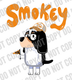 Smokey TN Volunteers Cartoon Dog Mascot  Tennessee TN DTF Transfer