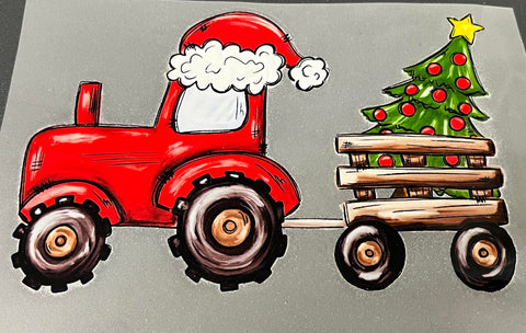 RTS DTF Tractor and Christmas Tree 7"