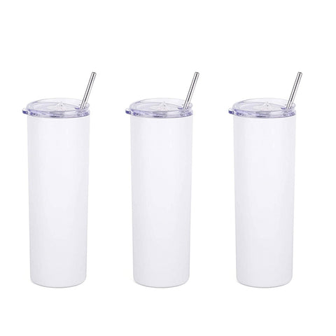 Sublimation Tumbler Blank with lid and straw 20 oz