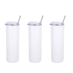 Sublimation Tumbler Blank with lid and straw 20 oz