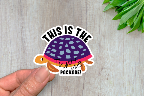This is the Turtle Package Mail Decal Stickers #205