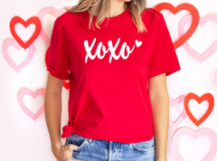XOXO Script with Heart Screen Print
